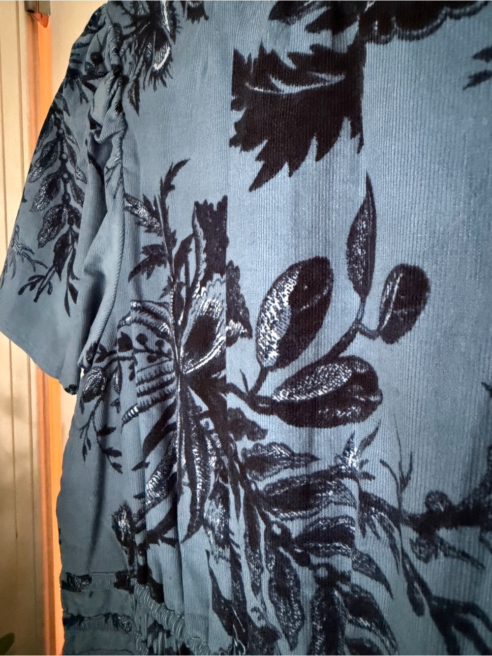 NWT Anthropologie Somerset Blue Floral Mini Dress Size Large - Picture 6 of 11